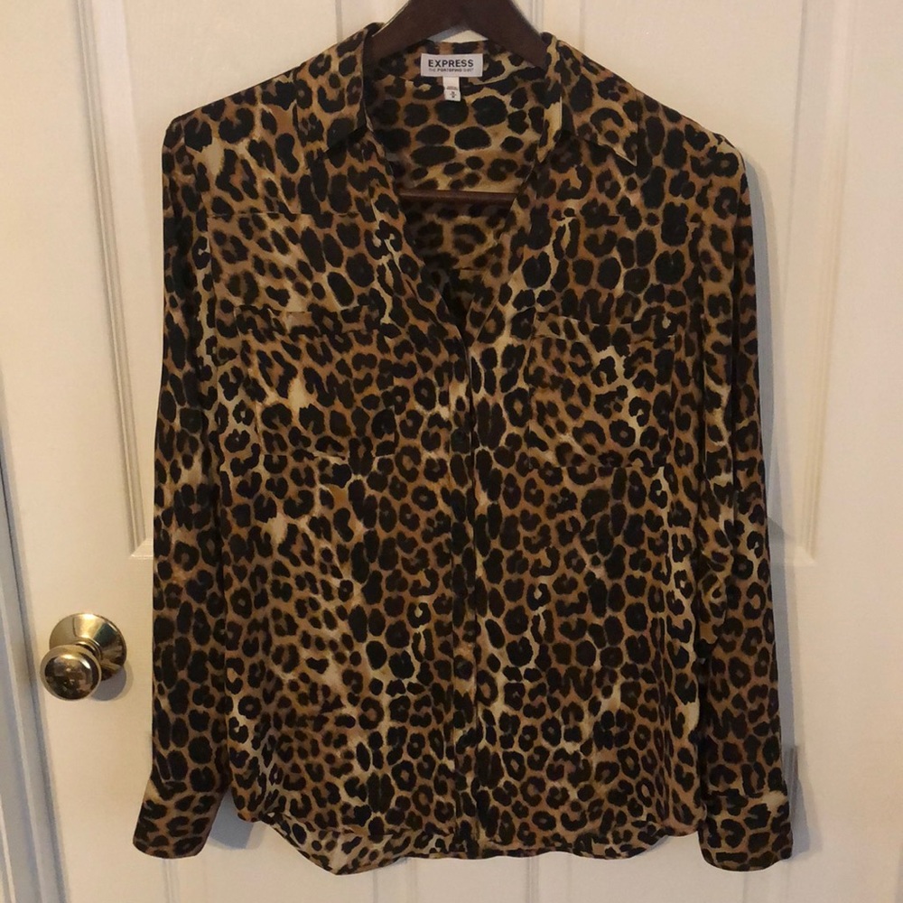 Express Portofino Shirt - Leopard Print